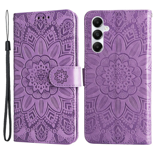 Stand Wallet Phone Case for Samsung Galaxy A05s 4G Anti-Scratch PU Leather Cell Phone Cover - Purple - 1