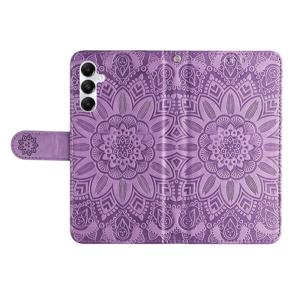Stand Wallet Phone Case for Samsung Galaxy A05s 4G Anti-Scratch PU Leather Cell Phone Cover - Purple - 5
