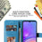 For Samsung Galaxy A05 4G Case Floral Pattern PU Leather Wallet Stand Phone Cover - Blue - 6