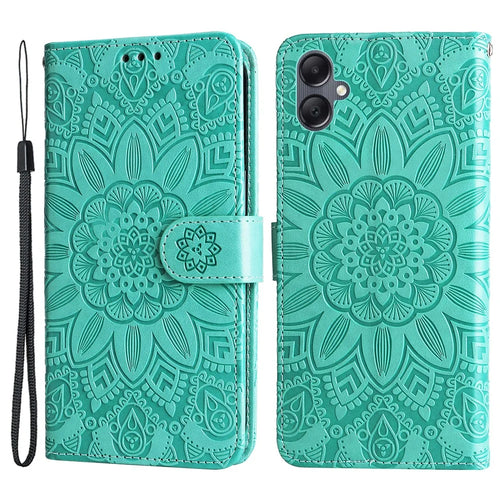 For Samsung Galaxy A05 4G Case Slim-Fit Shell Stand Wallet PU Leather Phone Cover - Green - 1