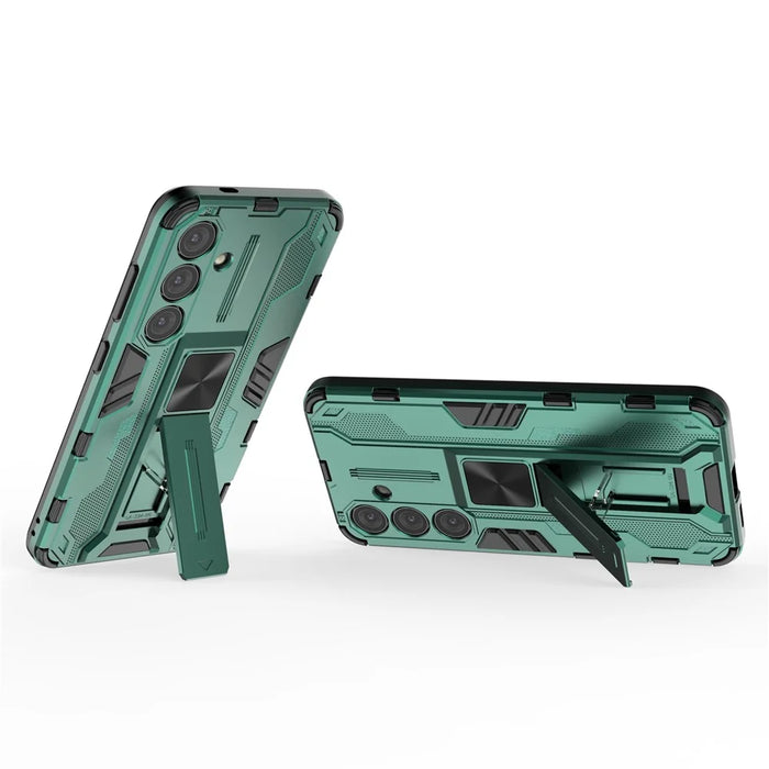 For Samsung Galaxy S24 Case Kickstand Rugged Protective Phone Cover - Green - 2