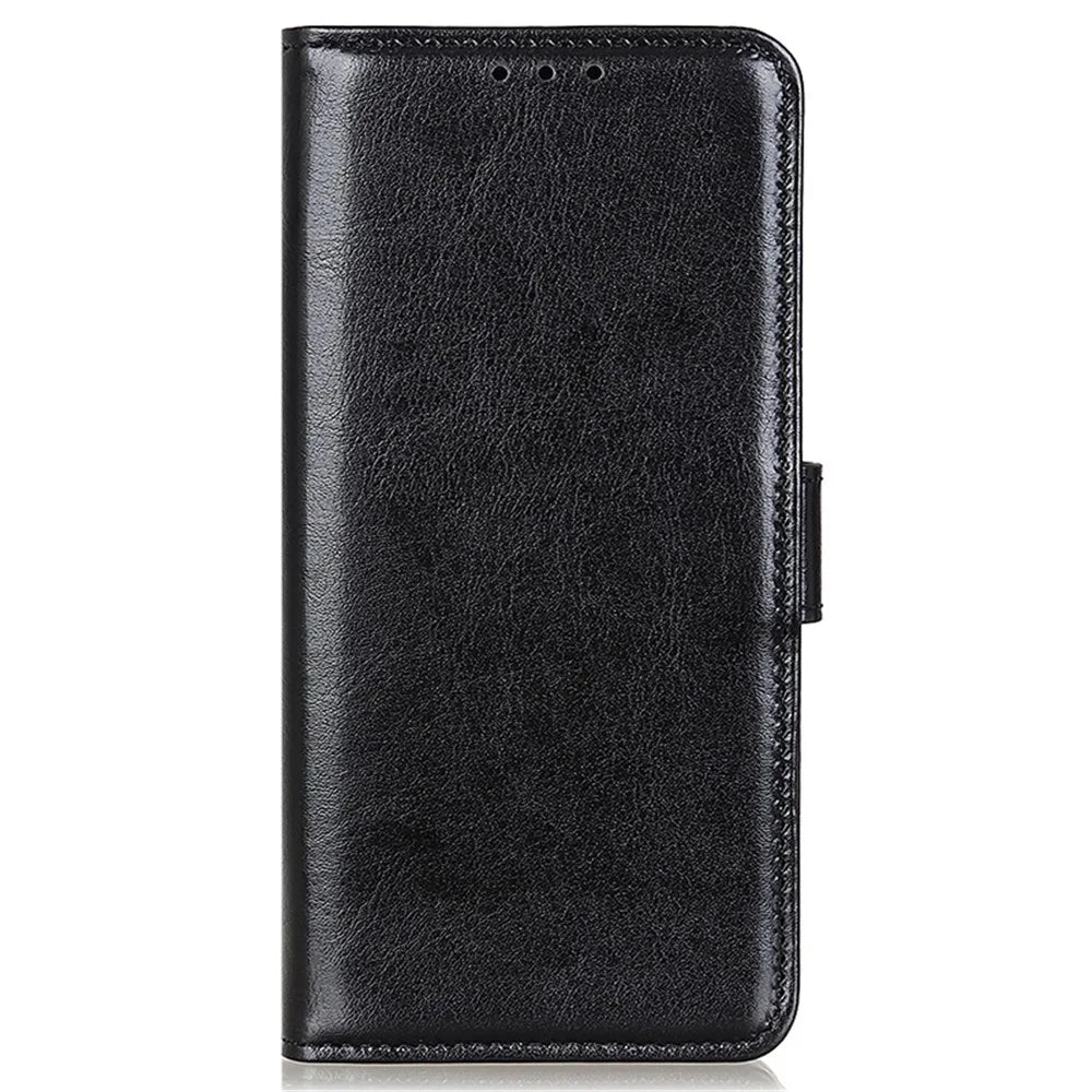 For Samsung Galaxy A25 5G (Global) (161.0 x 76.5 x 8.3mm) Case Crazy Horse Texture Wallet Stand Cover - Black - 5