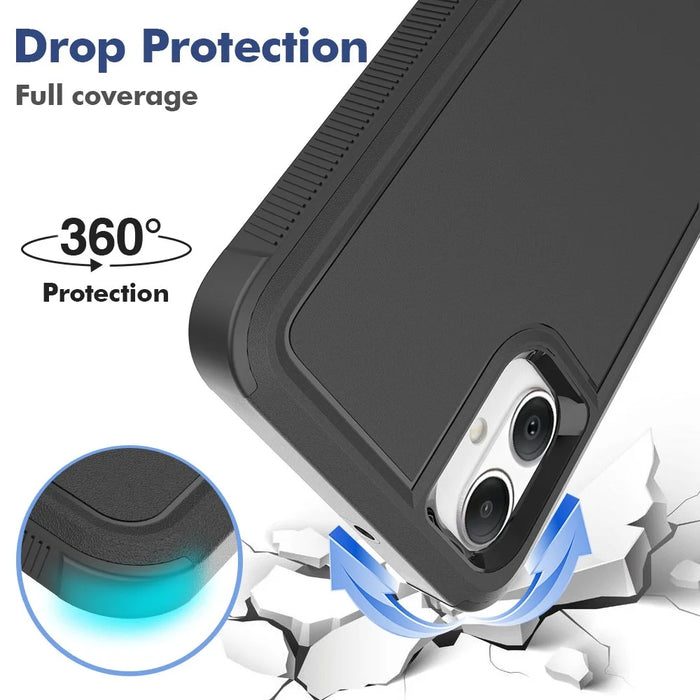 Slim Phone Case for Samsung Galaxy A05 4G Case PC+TPU Protective Cover - Black - 2
