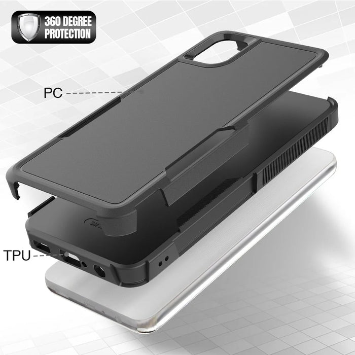 Slim Phone Case for Samsung Galaxy A05 4G Case PC+TPU Protective Cover - Black - 4