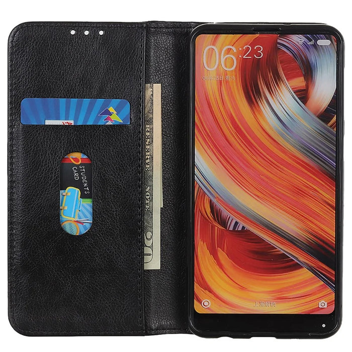 For Samsung Galaxy A25 5G (Global) (161.0 x 76.5 x 8.3mm) Case Litchi Texture Wallet Split Leather Cover - Black - 2