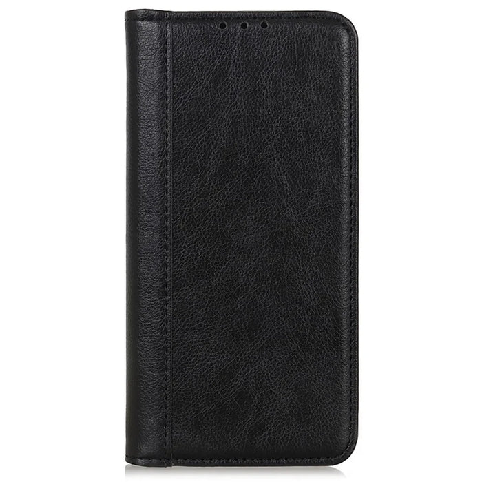 For Samsung Galaxy A25 5G (Global) (161.0 x 76.5 x 8.3mm) Case Litchi Texture Wallet Split Leather Cover - Black - 6
