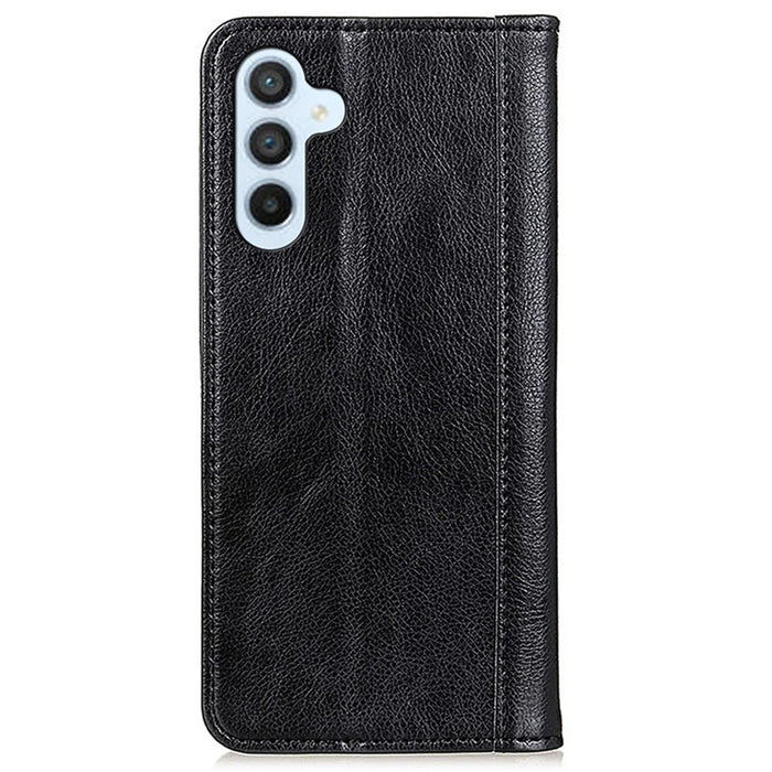 For Samsung Galaxy A25 5G (Global) (161.0 x 76.5 x 8.3mm) Case Litchi Texture Wallet Split Leather Cover - Black - 7