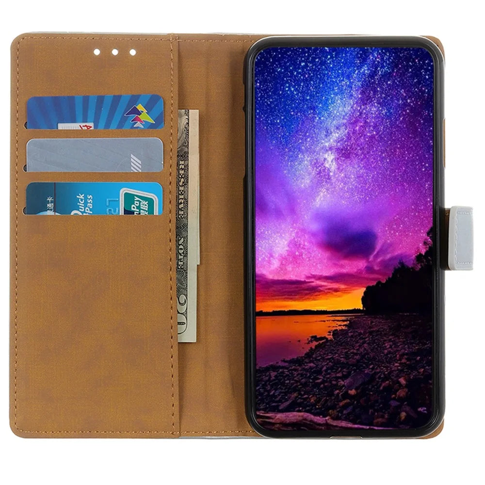 For Samsung Galaxy A25 5G (Global) (161.0 x 76.5 x 8.3mm) Case Wallet Stand PU Leather Cover - Black - 2
