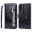 For Samsung Galaxy A15 4G Case Glittery PU Leather Cover with Zipper Pocket - Black - 1