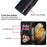 For Samsung Galaxy A15 4G Case Glittery PU Leather Cover with Zipper Pocket - Black - 4
