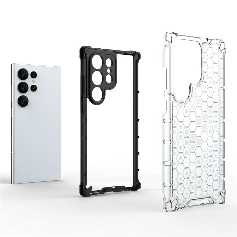 For Samsung Galaxy S24 Ultra Case Anti-drop Protective Phone Cover - Grey - 5