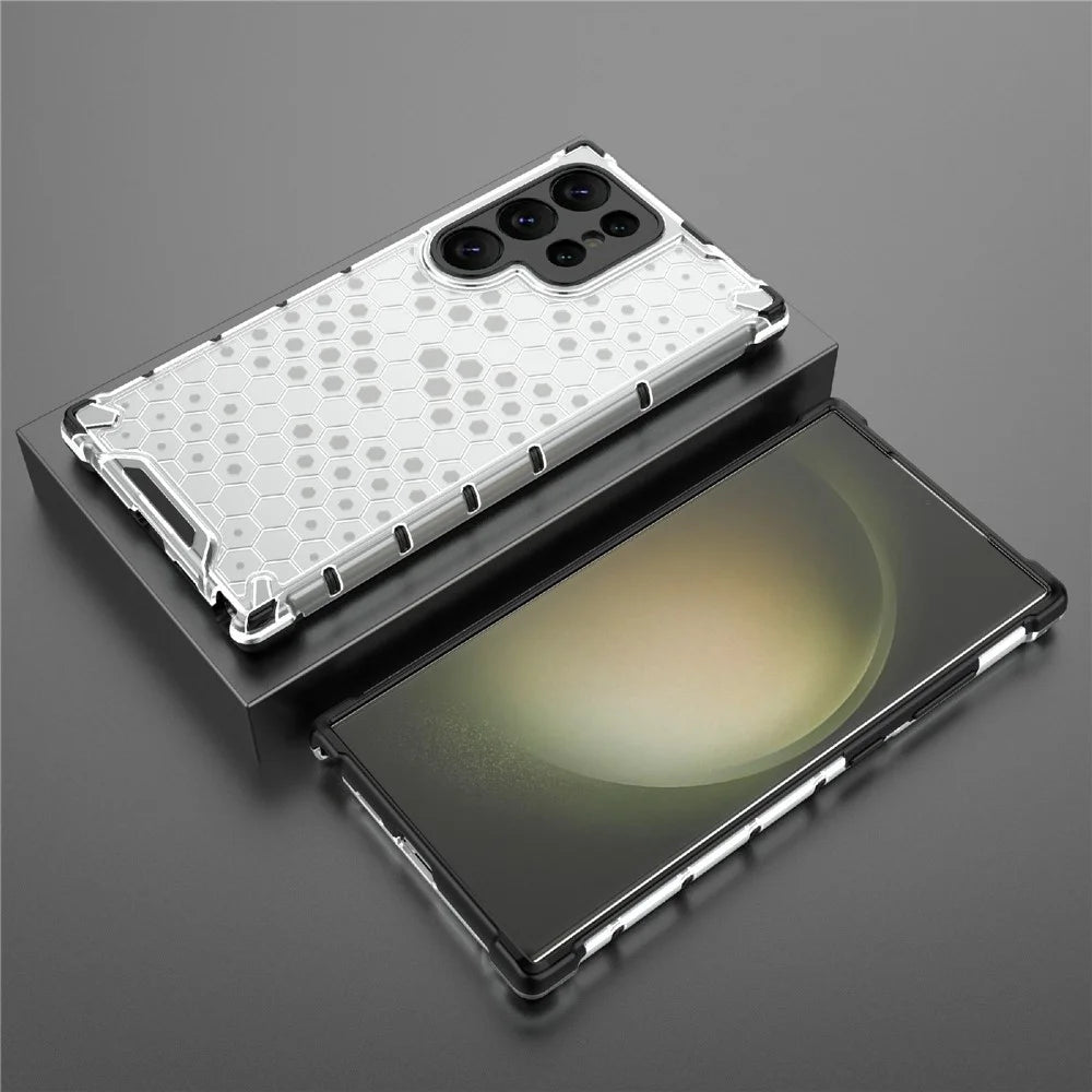 For Samsung Galaxy S24 Ultra Case Anti-drop Protective Phone Cover - Grey - 7