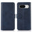 For Google Pixel 8a Case Cowhide Texture PU Leather Shell Phone Stand Cover Wallet - Blue - 1