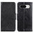 For Google Pixel 8a Case Nappa Texture Slim-Fit Split Leather Phone Cover Wallet - Black - 1
