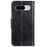 For Google Pixel 8a Case Nappa Texture Slim-Fit Split Leather Phone Cover Wallet - Black - 7