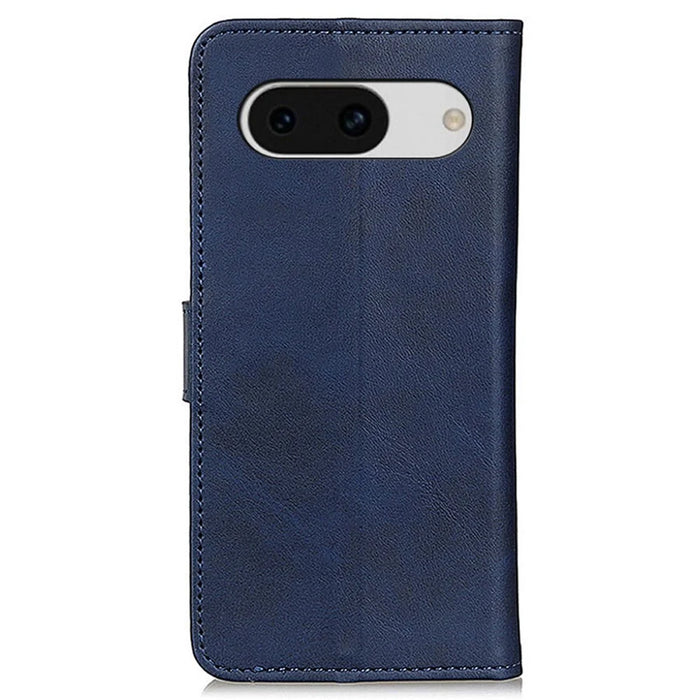For Google Pixel 8a Case Anti-Scratch Phone Shell Wallet Stand Protective Phone Cover - Blue - 7