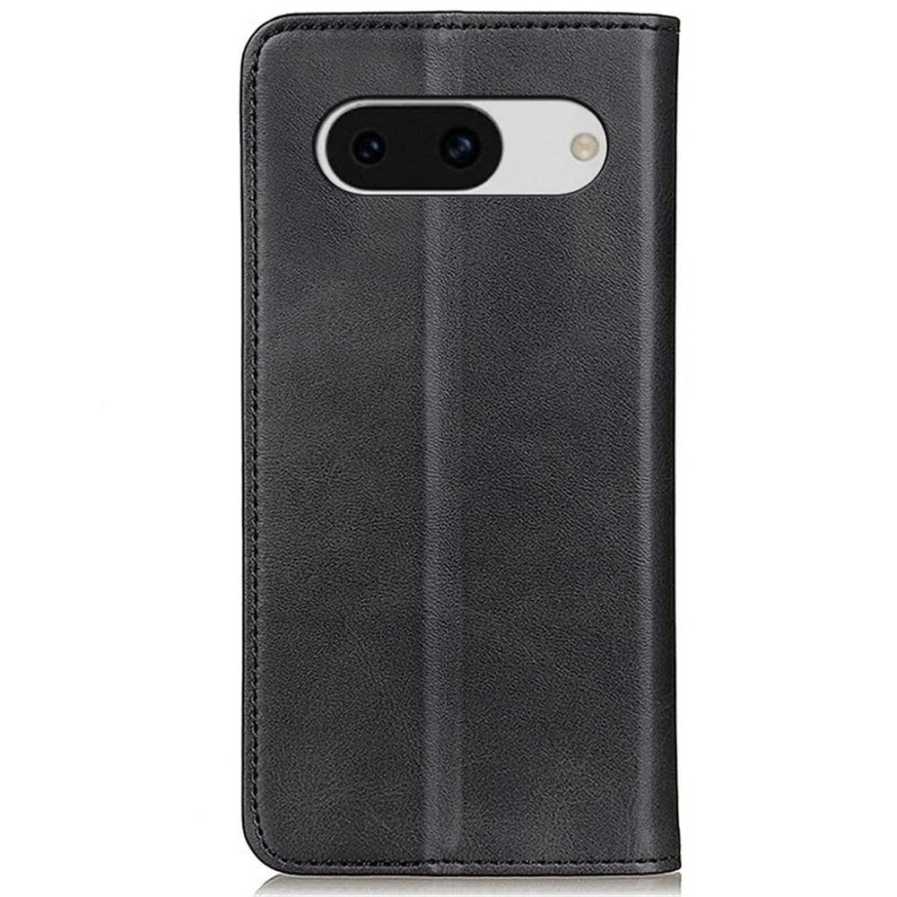 For Google Pixel 8a Case Anti-Collision Phone Cover Wallet Stand Split Leather Shell - Black - 7
