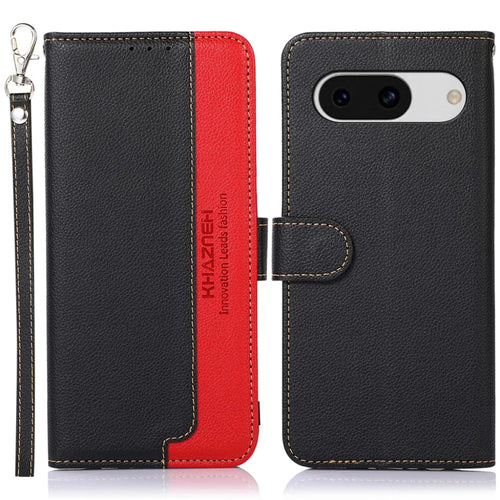 KHAZNEH For Google Pixel 8a Cell Phone Case RFID Blocking Shockproof Phone Cover Wallet - Black - 1