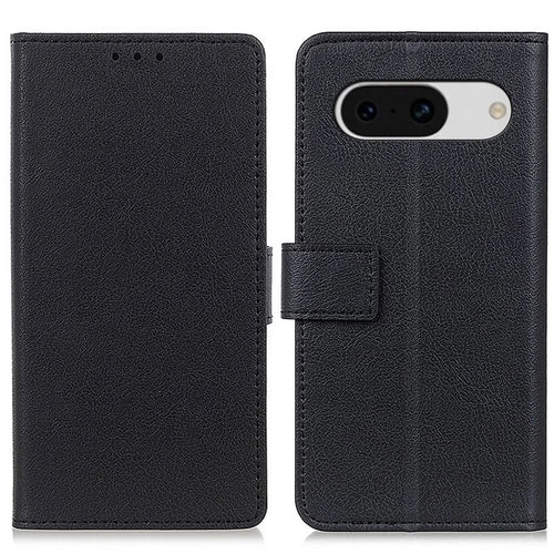 For Google Pixel 8a Case Shockproof Phone Cover PU Leather Wallet Stand Shell - Black - 1