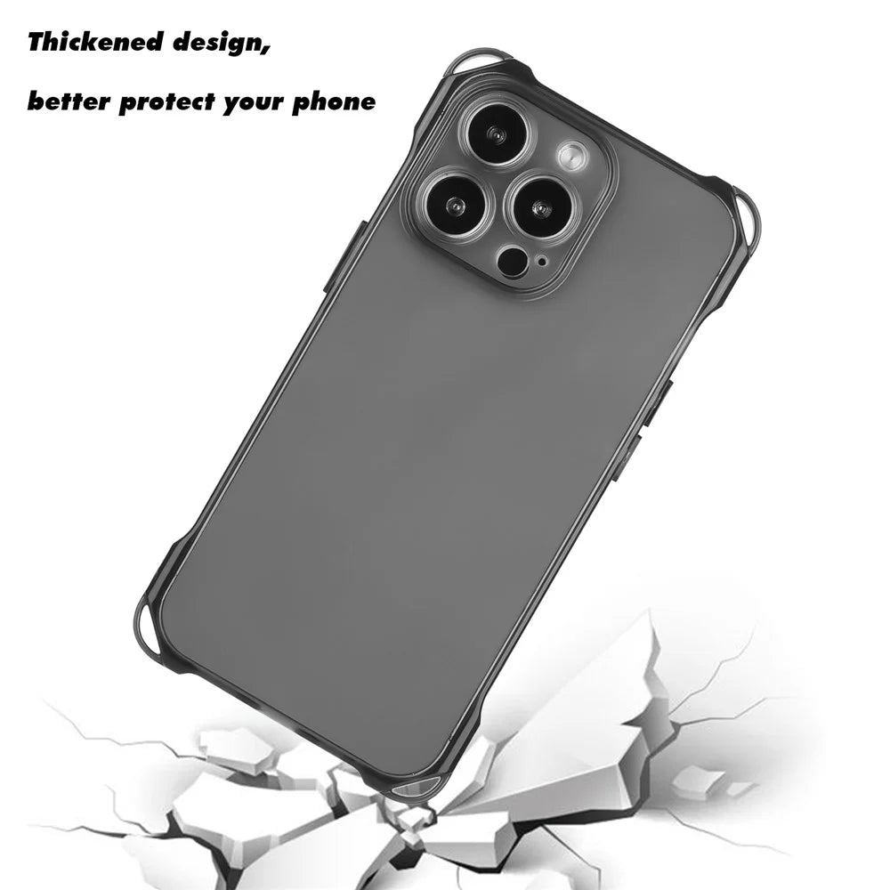 For iPhone 13 Pro Max Case 4 Corners Protective TPU Phone Cover - Black - 2