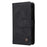 For Samsung Galaxy S24 Case PU Leather Zipper Card Slots Phone Cover - Black - 6