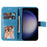 For Samsung Galaxy S24 Case Floral Pattern PU Leather Wallet Stand Phone Cover - Blue - 2