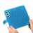 For Samsung Galaxy S24 Case Floral Pattern PU Leather Wallet Stand Phone Cover - Blue - 5