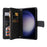For Samsung Galaxy S24+ Case Multi Card Holder Zipper Phone Cover - Black - 2
