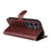 For Samsung Galaxy S24 Ultra Case Flip Stand PU Leather Protective Phone Cover - Brown - 4