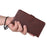 For Samsung Galaxy S24 Ultra Case Flip Stand PU Leather Protective Phone Cover - Brown - 6