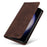 BETOPNICE 003 for Samsung Galaxy S24+ Case RFID Blocking Stand Leather Phone Cover - Brown - 6