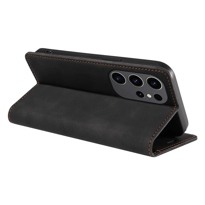 BETOPNICE 003 for Samsung Galaxy S24 Ultra Case Flip Wallet RFID Blocking Phone Cover - Black - 4