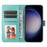 For Samsung Galaxy S24+ Case PU Leather Stand Wallet Sunflower Phone Cover - Green - 2
