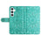 For Samsung Galaxy S24+ Case PU Leather Stand Wallet Sunflower Phone Cover - Green - 6