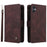 For Samsung Galaxy A05 4G Case Zipper Pocket Wallet Phone Leather Cover - Brown - 1