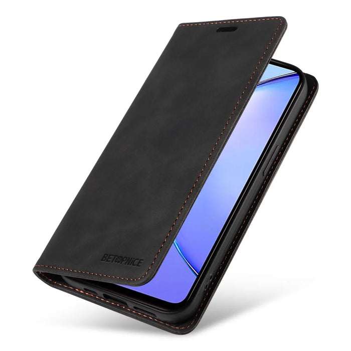 BETOPNICE 003 for vivo Y17s 4G Case RFID Blocking Wallet Phone Stand Cover - Black - 6