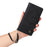 For Samsung Galaxy A15 5G Case Multiple Card Slots  Phone Cover with Zipper Pocket - Black - 5