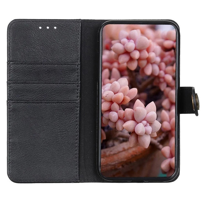 KHAZNEH For Google Pixel 8a Case Stand Wallet Anti-drop Phone Cover - Black - 2