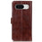 For Google Pixel 8a Case Crazy Horse Texture PU Leather Wallet Stand Cover - Brown - 7