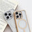 For iPhone 15 Pro Case Compatible with MagSafe Magnetic Electroplating TPU Cell Phone Cover with Long Lanyard - Gold - 2