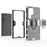 For Samsung Galaxy S24 Ultra Case Phone Cover with Ring Holder Kickstand - Black - 3