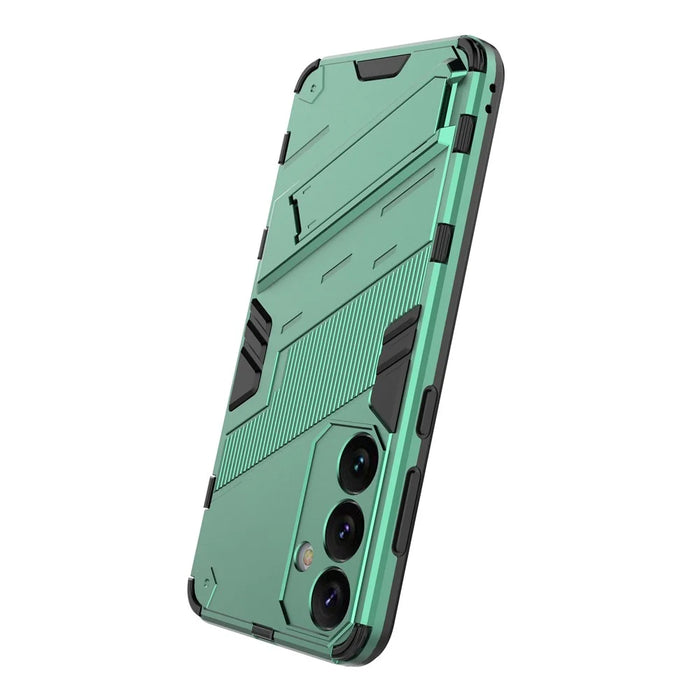 For Samsung Galaxy S24+ Case PC+TPU Phone Cover with Kickstand - Green - 4