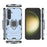 For Samsung Galaxy S24+ Case Ring Holder Kickstand PC+TPU Phone Cover - Blue - 5