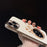 Electroplating TPU Case for iPhone 15 Pro Case Shockproof Phone Cover with Glass Mirror - White - 3