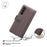 For Samsung Galaxy S23 FE Case Genuine Split Leather Phone Cover with Wallet Stand - Brown - 7