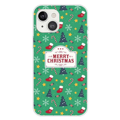 For iPhone 15 Phone Case Christmas Pattern Anti-scratch TPU Cover - Merry Christmas - 1