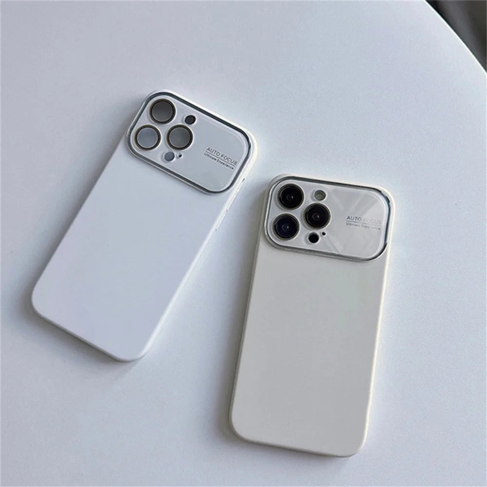 For iPhone 15 Pro Case Liquid Silicone Phone Cover with Lens Glass Film - Baby Blue - 4