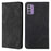 For Nokia G42 Case Skin-touch Flip Stand PU Leather Smart Phone Cover with Card Slots - Black - 1