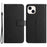 HT06 For iPhone 15 Plus Case PU Leather Stand Anti-scratch Phone Cover - Black - 1