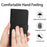 HT06 For iPhone 15 Plus Case PU Leather Stand Anti-scratch Phone Cover - Black - 4